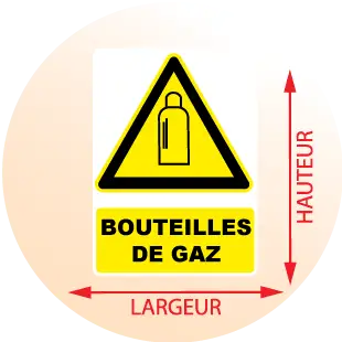 Autocollant Panneau Bouteilles De Gaz - Zone Signaletique