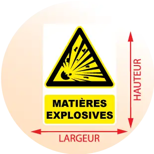 Autocollant Pictogramme Matières explosives - Zone Signaletique