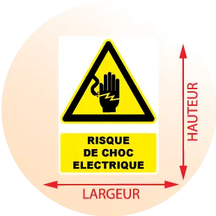 Autocollant Panneau Risque De Choc Electrique - Zone Signaletique