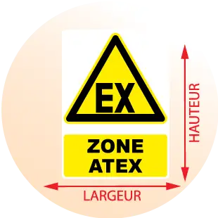 Autocollant Pictogramme EX Zone Atex - Zone Signaletique