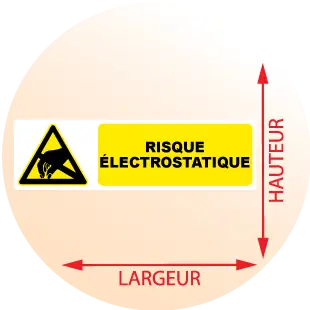 Autocollant Panneau Risque électrostatique - Zone Signaletique