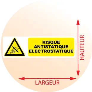 Autocollant Panneau Risque Antistatique Electrostatique - Zone Signaletique