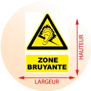 Autocollant Pictogramme zone bruyante - Zone Signaletique