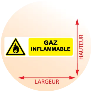 Autocollant Pictogramme Danger Gaz Inflammable - Zone Signaletique