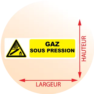 Autocollant Pictogramme danger gaz sous pression - Zone Signaletique