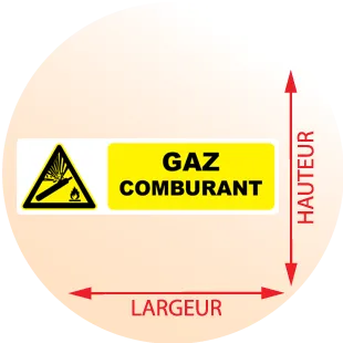 Autocollant Pictogramme Danger gaz comburant - Zone Signaletique