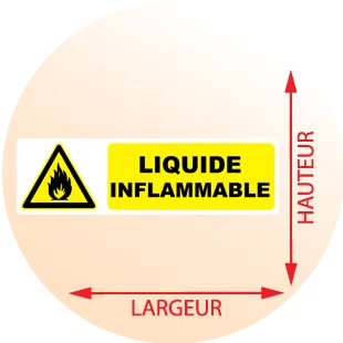 Autocollant Pictogramme danger liquide inflammable - Zone Signaletique