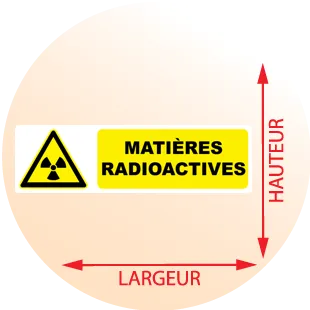 Autocollant Pictogramme danger matières radioactives - Zone Signaletique
