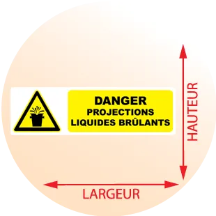 Autocollant Pictogramme danger projections liquides brulants - Zone Signaletique