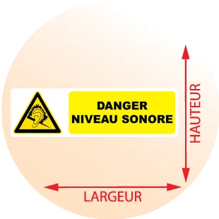 Autocollant Pictogramme danger niveau sonore - Zone Signaletique