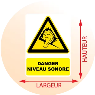 Autocollant Panneau danger niveau sonore - Zone Signaletique