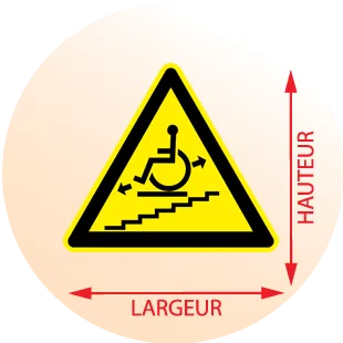 Autocollant Danger monte-escalier en mouvement - Zone Signaletique
