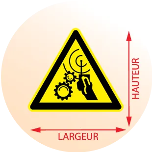 Autocollant Danger appareil à commande à distance - Zone Signaletique