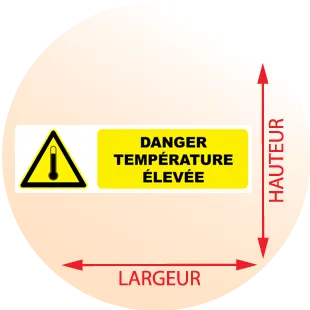 Autocollant Pictogramme danger température élevée - Zone Signaletique