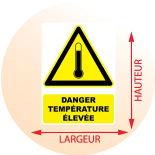 Autocollant Panneau danger température élevée - Zone Signaletique