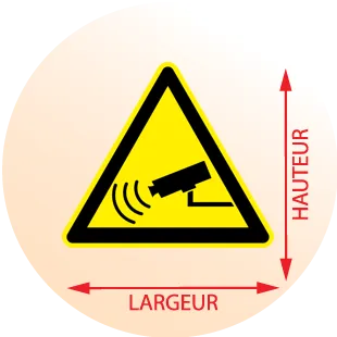 Autocollant Danger surveillance caméra - Zone Signaletique