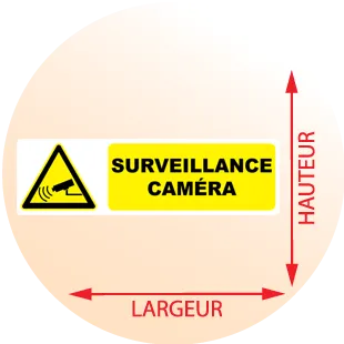 Autocollant Pictogramme surveillance caméra - Zone Signaletique