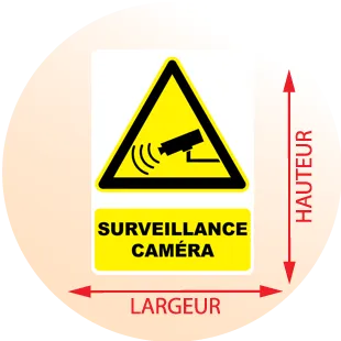 Autocollant Panneau surveillance caméra - Zone Signaletique