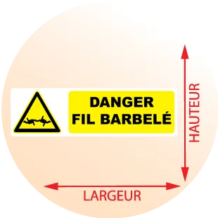 Autocollant Pictogramme danger fil barbelé - Zone Signaletique