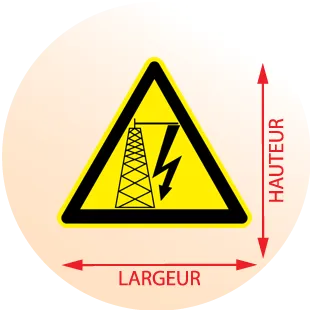 Autocollant Danger Haute tension - Zone Signaletique