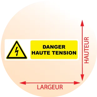 Autocollant Pictogramme danger haute tension - Zone Signaletique