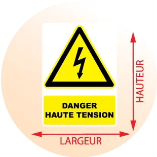 Autocollant Panneau danger haute tension - Zone Signaletique