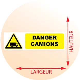 Autocollant Pictogramme danger camions - Zone Signaletique