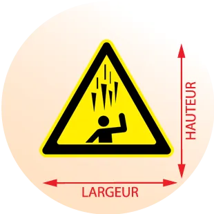 Autocollant Danger chute de glace - Zone Signaletique