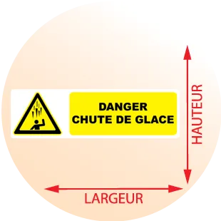 Autocollant Pictogramme danger chute de glace - Zone Signaletique