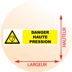 Autocollant Pictogramme danger haute pression - Zone Signaletique