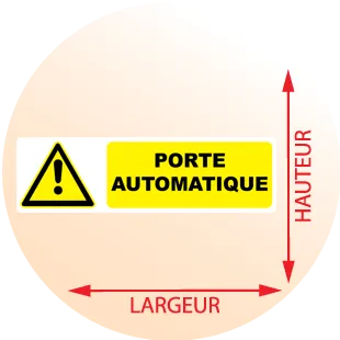 Autocollant Pictogramme danger porte automatique - Zone Signaletique