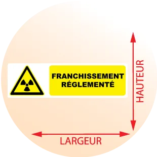 Autocollant Pictogramme franchissement réglementé - Zone Signaletique