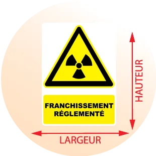 Autocollant Panneau franchissement réglementé - Zone Signaletique