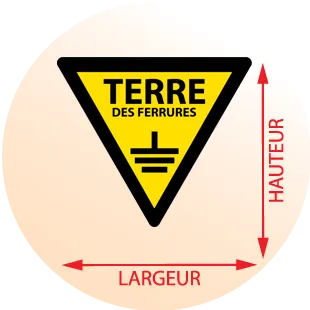 Autocollant Danger terre des ferrures - Zone Signaletique