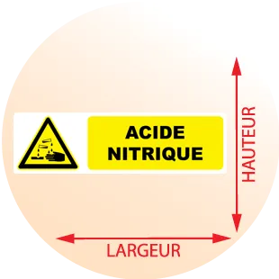 Autocollant Pictogramme danger acide nitrique - Zone Signaletique