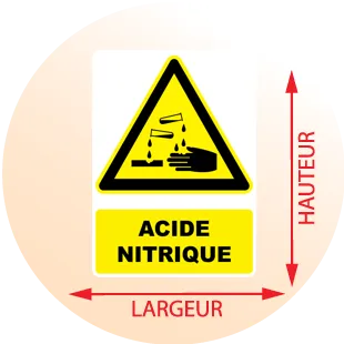 Autocollant Panneau danger acide nitrique - Zone Signaletique