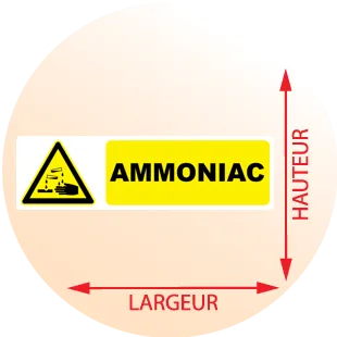 Autocollant Pictogramme danger ammoniac - Zone Signaletique