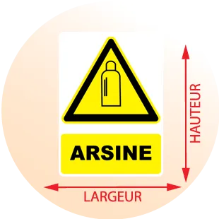 Autocollant Panneau danger arsine - Zone Signaletique