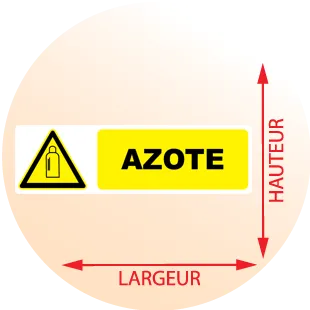 Autocollant Pictogramme danger azote - Zone Signaletique