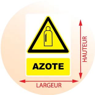 Autocollant Panneau danger azote - Zone Signaletique