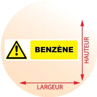 Autocollant Pictogramme danger benzène - Zone Signaletique