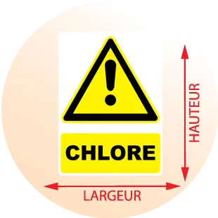 Autocollant Panneau danger chlore - Zone Signaletique