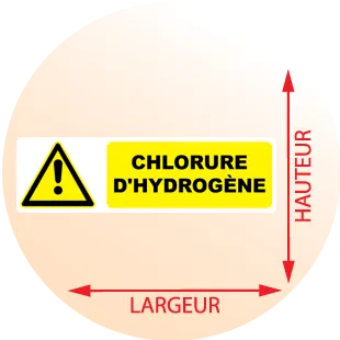 Autocollant Pictogramme danger chlorure d'hydrogène - Zone Signaletique