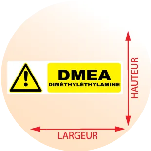 Autocollant Pictogramme danger diméthyléthylamine DMEA - Zone Signaletique