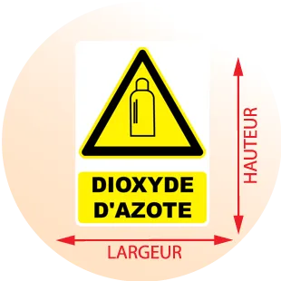 Autocollant Panneau danger dioxyde d'azote - Zone Signaletique