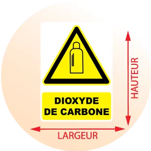 Autocollant Panneau danger dioxyde de carbone - Zone Signaletique