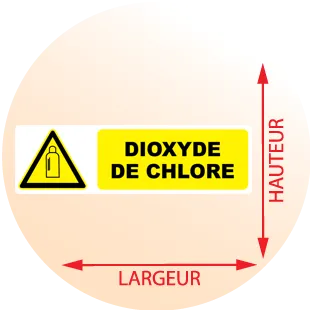 Autocollant Pictogramme danger dioxyde de chlore - Zone Signaletique