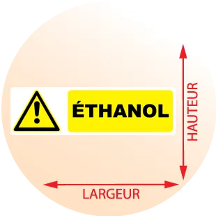 Autocollant Pictogramme danger éthanol - Zone Signaletique