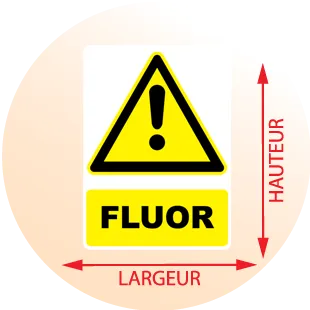 Autocollant Panneau danger fluor - Zone Signaletique