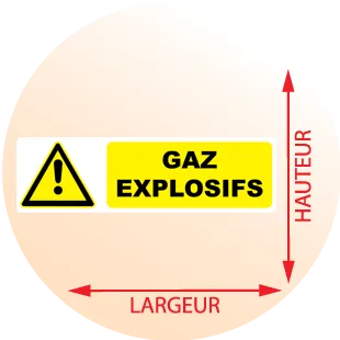 Autocollant Pictogramme danger Gaz explosifs - Zone Signaletique